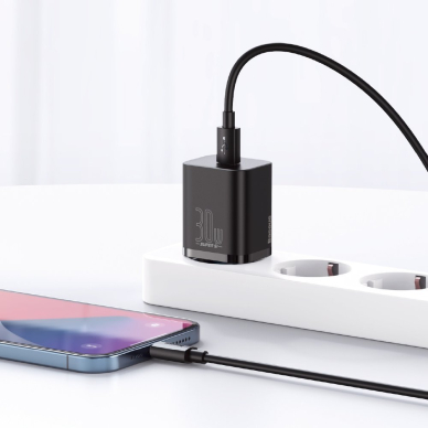 Greitas Buitinis Įkroviklis Baseus Super Si 1C USB Type C 30 W Power Delivery Quick Charge Juodas (CCSUP-J01) UGLX912 11