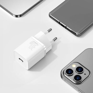 Greitas Buitinis Įkroviklis Baseus Super Si 1C USB Type C 30 W Power Delivery Quick Charge Baltas (CCSUP-J02) 9 Greitas Buitinis Įkroviklis Baseus Super Si 1C USB Type C 30 W Power Delivery Quick Charge Baltas (CCSUP-J02) 9