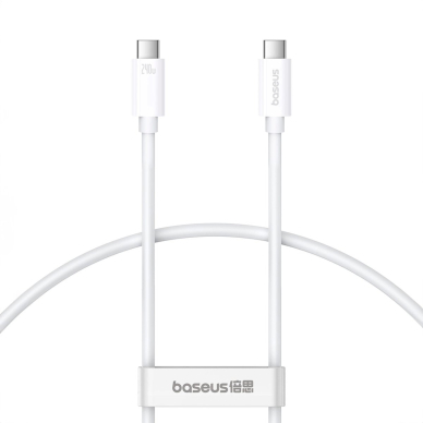 Baseus Superior 2 CB000066 USB-C / USB-C USB4 kabelis 240W 1.8 m – baltas 1