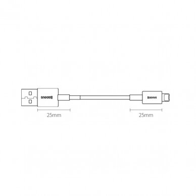 Baseus Superior Kabelis USB - Lightning 2,4A 0,25 m Baltas (CALYS-02) 16