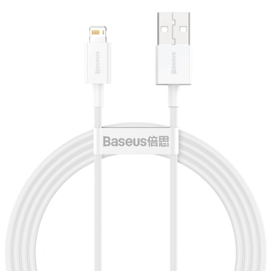 Baseus Superior Cable USB - Lightning 2,4A 1,5 m White (CALYS-B02) Baseus Superior Cable USB - Lightning 2,4A 1,5 m White (CALYS-B02)