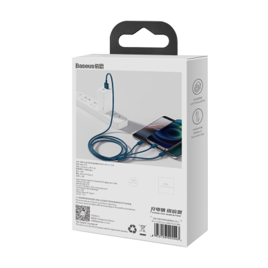 Baseus Superior Cable USB - Lightning / micro USB / USB Type 3,5 A 1,5m Blue (CAMLTYS-03) 5 Baseus Superior Cable USB - Lightning / micro USB / USB Type 3,5 A 1,5m Blue (CAMLTYS-03) 5