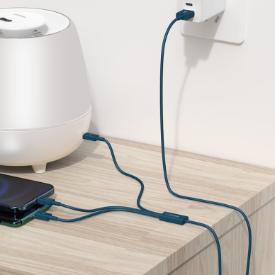 Baseus Superior Cable USB - Lightning / micro USB / USB Type 3,5 A 1,5m Blue (CAMLTYS-03) 8 Baseus Superior Cable USB - Lightning / micro USB / USB Type 3,5 A 1,5m Blue (CAMLTYS-03) 8