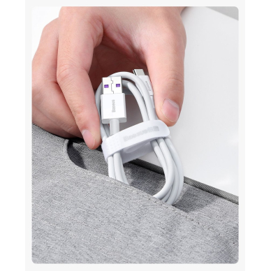 Baseus Superior Kabelis USB - USB TypeC 66 W 6A 2 m Baltas (CATYS-A02) 13 Baseus Superior Kabelis USB - USB TypeC 66 W 6A 2 m Baltas (CATYS-A02) 13