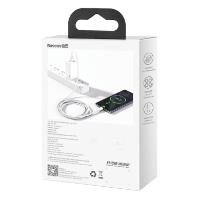 Baseus Superior Kabelis USB - USB TypeC 66 W 6A 2 m Baltas (CATYS-A02) 5 Baseus Superior Kabelis USB - USB TypeC 66 W 6A 2 m Baltas (CATYS-A02) 5