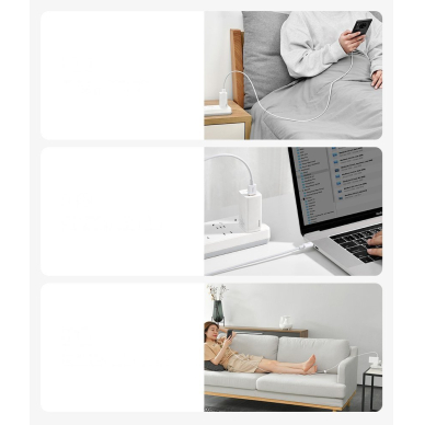 Baseus Superior Series Greito Įkrovimo Kabelis USB - USB Type C 66 W 6A 1 m Baltas (CATYS-02) 14 Baseus Superior Series Greito Įkrovimo Kabelis USB - USB Type C 66 W 6A 1 m Baltas (CATYS-02) 14