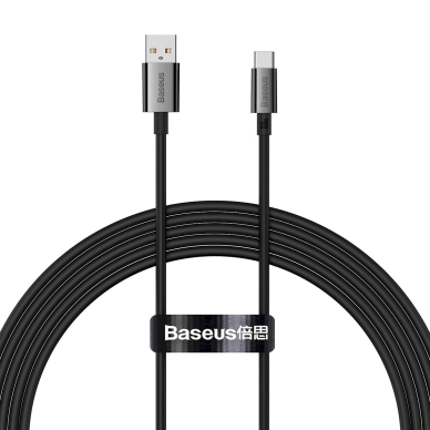 Baseus Superior Series USB-A / USB-C 100W 1.5 m kabelis – juodas