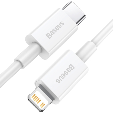 Baseus Superior Series USB-C / Lightning PD 20W 2 m kabelis – baltas 1 Baseus Superior Series USB-C / Lightning PD 20W 2 m kabelis – baltas 1