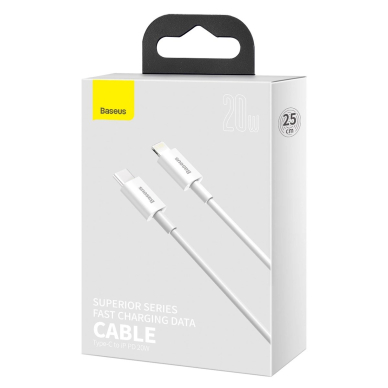 Baseus Superior Series USB-C / Lightning PD 20W 2 m kabelis – baltas 6