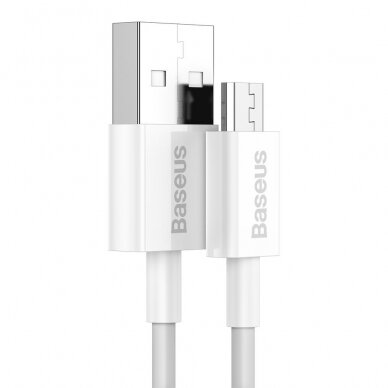 Greito Įkrovimo Kabelis Baseus Superior Series USB - micro USB 2A 1m Baltas (CAMYS-02) 1 Greito Įkrovimo Kabelis Baseus Superior Series USB - micro USB 2A 1m Baltas (CAMYS-02) 1