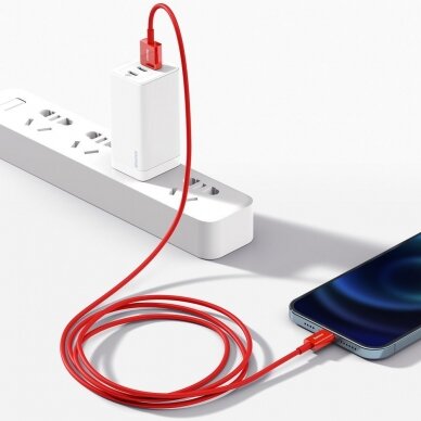 USB kabelis Baseus Superior USB - Lightning 2,4 A 1 m Raudonas (CALYS-A09) 10
