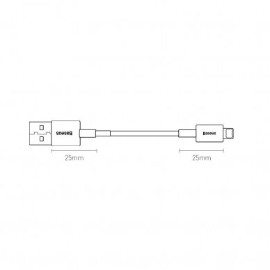 USB kabelis Baseus Superior USB - Lightning 2,4 A 1 m Raudonas (CALYS-A09) 14