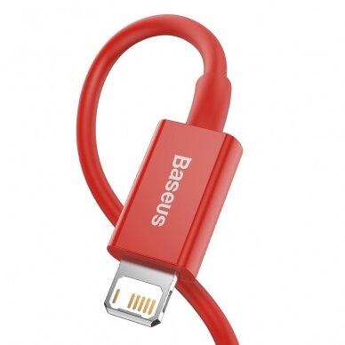 USB kabelis Baseus Superior USB - Lightning 2,4 A 1 m Raudonas (CALYS-A09) 2