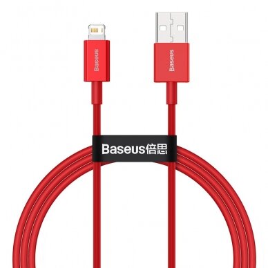 USB kabelis Baseus Superior USB - Lightning 2,4 A 1 m Raudonas (CALYS-A09) USB kabelis Baseus Superior USB - Lightning 2,4 A 1 m Raudonas (CALYS-A09)