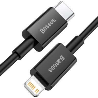 Baseus Superior USB Typ C - Lightning fast charging data cable Power Delivery 20 W 1 m Juodas (CATLYS-A01) 1