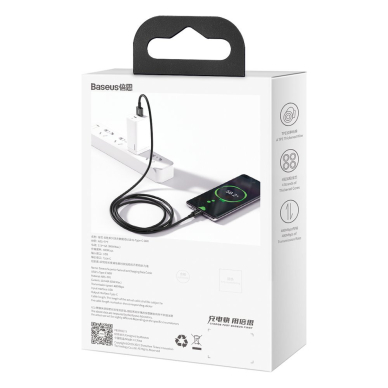 Kabelis Baseus Superior USB - USB Typ C 66 W (11 V / 6 A) 2 m Juodas (CATYS-A01) 5 Kabelis Baseus Superior USB - USB Typ C 66 W (11 V / 6 A) 2 m Juodas (CATYS-A01) 5