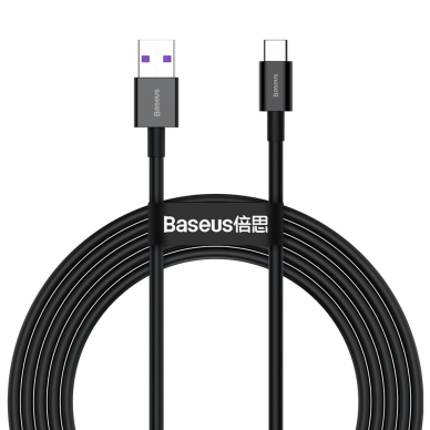 Kabelis Baseus Superior USB - USB Typ C 66 W (11 V / 6 A) 2 m Juodas (CATYS-A01) Kabelis Baseus Superior USB - USB Typ C 66 W (11 V / 6 A) 2 m Juodas (CATYS-A01)