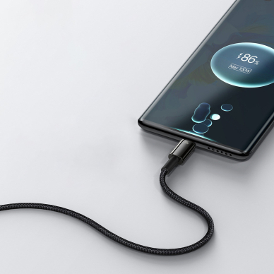 Baseus Tungsten Gold cable USB-A - USB-C 480Mb / s 100W 1m Juodas (CAWJ000001) 11 Baseus Tungsten Gold cable USB-A - USB-C 480Mb / s 100W 1m Juodas (CAWJ000001) 11