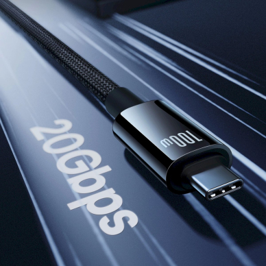 Baseus Tungsten Gold USB-C 3.2 / USB-C 3.2 kabelis 100W 4K 60Hz 1.5 m – juodas 10