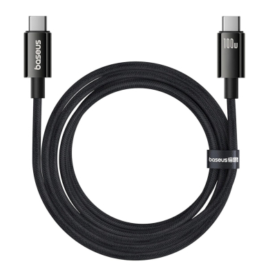 Baseus Tungsten Gold USB-C 3.2 / USB-C 3.2 kabelis 100W 4K 60Hz 1.5 m – juodas 3