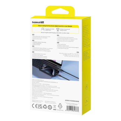 Baseus Tungsten Gold USB-C 3.2 / USB-C 3.2 kabelis 100W 4K 60Hz 1.5 m – juodas 7