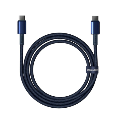 Baseus Tungsten Gold USB-C / USB-C Kabelis 100W 1m - navy blue 4 Baseus Tungsten Gold USB-C / USB-C Kabelis 100W 1m - navy blue 4
