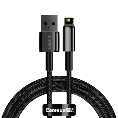 Kabelis Baseus Tungsten USB - Lightning 2,4 A 1 m Juodas (CALWJ-01) Kabelis Baseus Tungsten USB - Lightning 2,4 A 1 m Juodas (CALWJ-01)