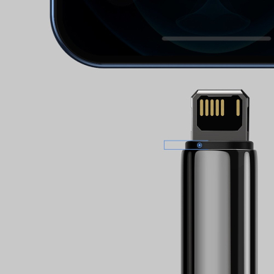 Kabelis Baseus Tungsten USB - Lightning 2,4 A 2 m Juodas (CALWJ-A01) 12 Kabelis Baseus Tungsten USB - Lightning 2,4 A 2 m Juodas (CALWJ-A01) 12