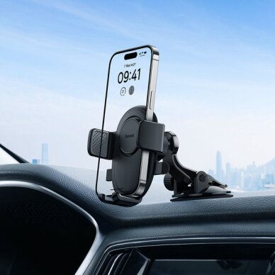 Laikiklis Baseus UltraControl Lite Series car phone holder - Juodas 6 Laikiklis Baseus UltraControl Lite Series car phone holder - Juodas 6