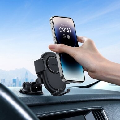 Laikiklis Baseus UltraControl Lite Series car phone holder - Juodas 7 Laikiklis Baseus UltraControl Lite Series car phone holder - Juodas 7