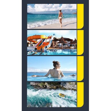 Vandeniui atsparus telefono dėklas Baseus universal waterproof cover (iki 7.2'') plaukimui, IPX8 – baltas (ACFSD-D02) 9