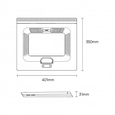 Laikiklis Baseus USB laptop cooling pad up to 21 Pilkas (LUWK000013) 26