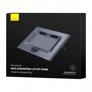 Laikiklis Baseus USB laptop cooling pad up to 21 Pilkas (LUWK000013) 7