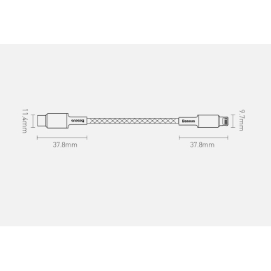 Kabelis Baseus usb Type C - Lightning cable Power Delivery fast charge 20 W 1 m juodas (CATLGD-01) 20