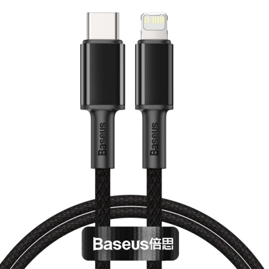 Kabelis Baseus usb Type C - Lightning cable Power Delivery fast charge 20 W 1 m juodas (CATLGD-01) Kabelis Baseus usb Type C - Lightning cable Power Delivery fast charge 20 W 1 m juodas (CATLGD-01)