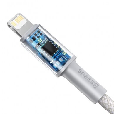 Kabelis Baseus usb Type C - Lightning cable Power Delivery fast charge 20 W 1 m baltas (CATLGD-02) UGLX912 3