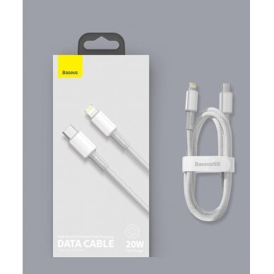 Kabelis Baseus usb Type C - Lightning cable Power Delivery fast charge 20 W 2 m juodas (CATLGD-A01) 21