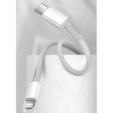 Kabelis Baseus usb Type C - Lightning cable Power Delivery fast charge 20 W 2 m baltas (CATLGD-A02) 15
