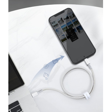 Kabelis Baseus usb Type C - Lightning cable Power Delivery fast charge 20 W 2 m baltas (CATLGD-A02) 18