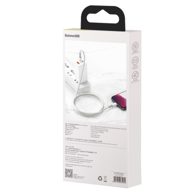 Kabelis Baseus usb Type C - Lightning cable Power Delivery fast charge 20 W 2 m baltas (CATLGD-A02) 5