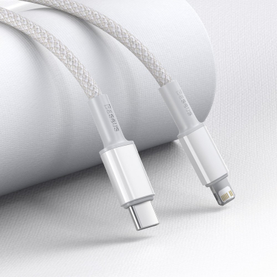 Kabelis Baseus usb Type C - Lightning cable Power Delivery fast charge 20 W 2 m baltas (CATLGD-A02) 8