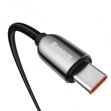 Kabelis Baseus USB Type C - USB Type C 100 W (20 V / 5 A) Power Delivery Juodas (CATSK-B01) 3