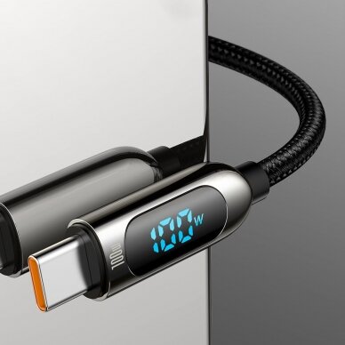 Baseus USB Type C - USB Type C kabelis 100 W (20 V / 5 A) Power baltas (CATSK-B06) 17