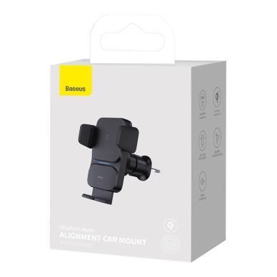 Baseus Wisdom induction charger car phone holder on the grill Juodas (CGZX000001) 21 Baseus Wisdom induction charger car phone holder on the grill Juodas (CGZX000001) 21