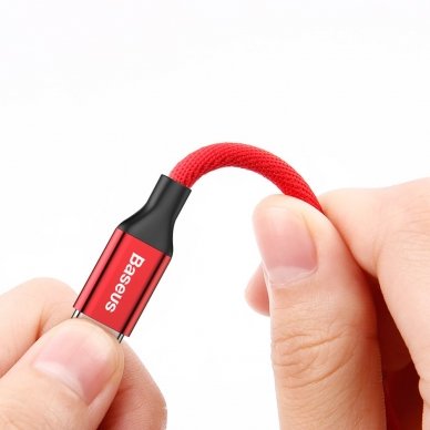 USB Kabelis Baseus Yiven Usb / Lightning Su Medžiaginiu Pynimu 1,8M Raudonas 1
