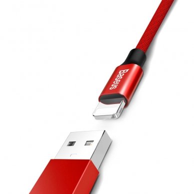 USB Kabelis Baseus Yiven Usb / Lightning Su Medžiaginiu Pynimu 1,8M Raudonas 3