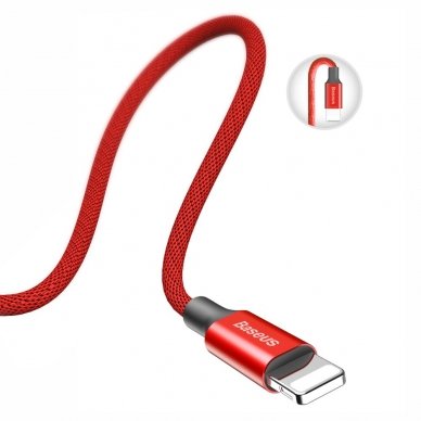 USB Kabelis Baseus Yiven Usb / Lightning Su Medžiaginiu Pynimu 1,8M Raudonas 4