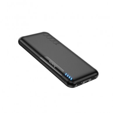 [Užsakomoji prekė] Išorinė baterija 10000mAh, 2x USB, Micro-USB, tip C, LED - Hoco Easylink (J82) - Juodas 1