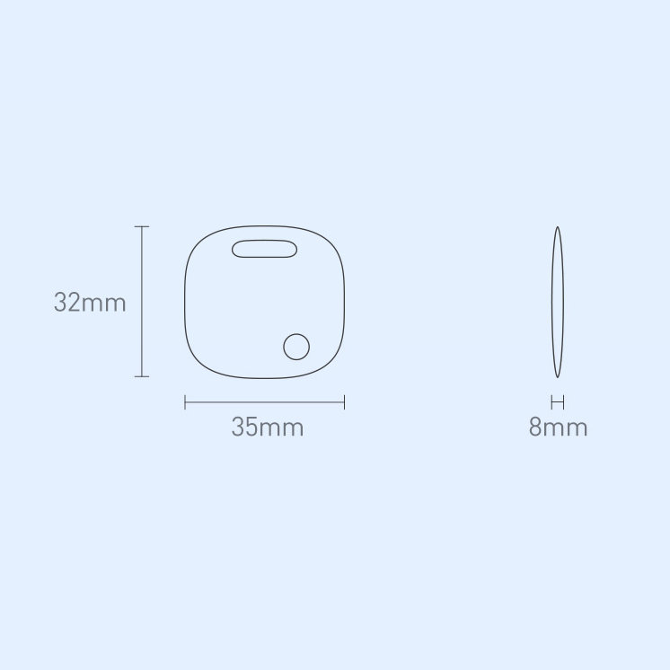 GPS seklys Baseus T2 Pro Smart Locator Baby / Piniginė / Raktai – baltas (FMTP000002) 21