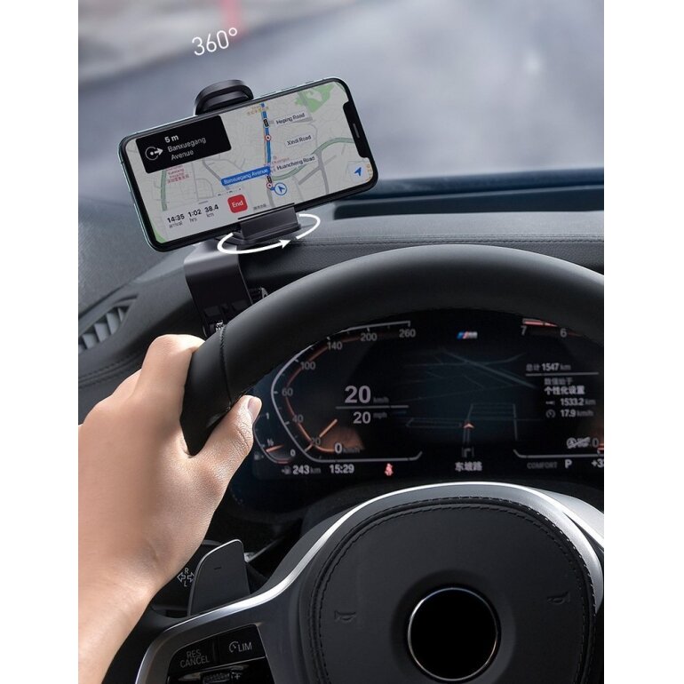 Laikiklis Baseus Big Mouth Pro Bracket Vehicle Mount Clip skirta Dashboard Juodas 16 Laikiklis Baseus Big Mouth Pro Bracket Vehicle Mount Clip skirta Dashboard Juodas 16